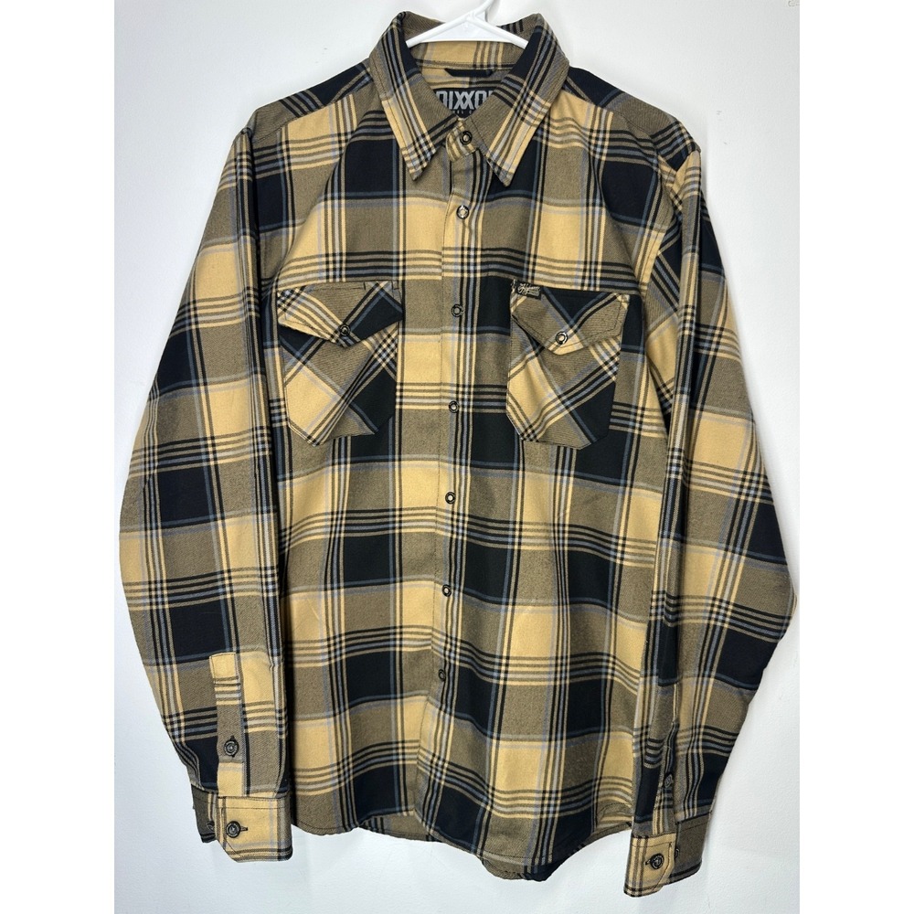 Dixxon Flannel Hofmann Designs Long Sleeve Black Khaki - Medium